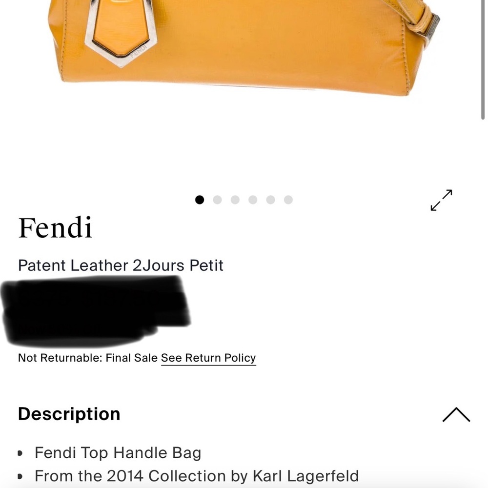 Fendi 2Jours Yellow Handbag from 2014 Karl Lagerfeld Collection - Picture 14 of 16